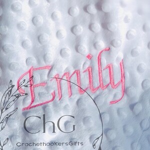 Couverture personnalisée pour bébé, couverture blanche pour bébé, cadeau personnalisé, couverture pour bébé, couverture de luxe, cadeau pour bébé, couverture personnalisée, baby shower