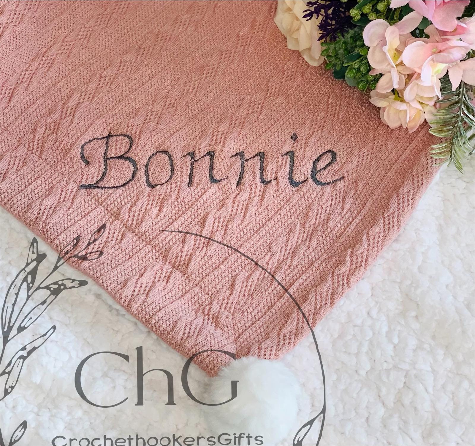 Personalised baby blanket baby blanket cot blanket knitted Etsy