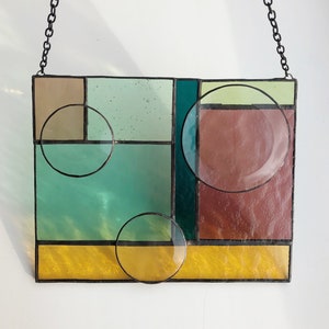 Stained Glass Window - Geometric Art - Modern Suncatcher