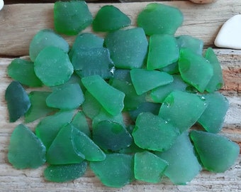 Green Sea Glass Bulk - Large Genuine Beach Glass