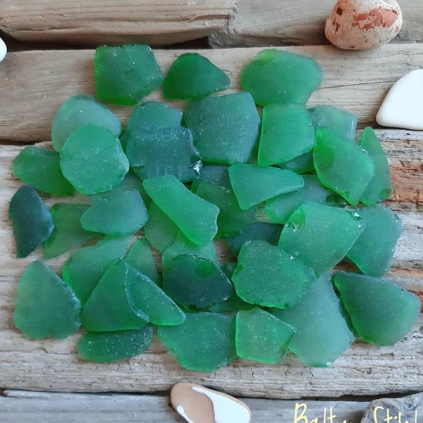 Green Sea Glass Bulk - Large Genuine Beach Glass