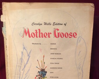 Vintage 1946 Mother Goose Nursery Rhymes
