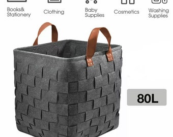 Premium Weave Felt Basket Large Storage