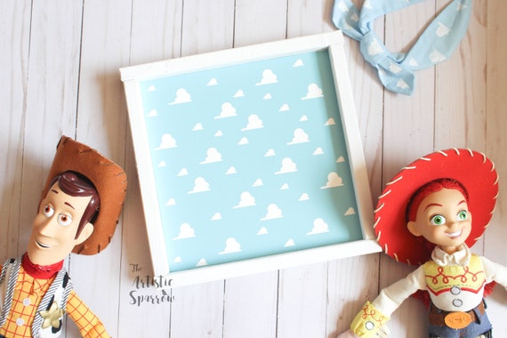 Toy Story Cloud Wood Sign Andys Room Pixar Disney Gift Disney Art Toy Story Land Nursery Decor Play Room Decor Wall Art