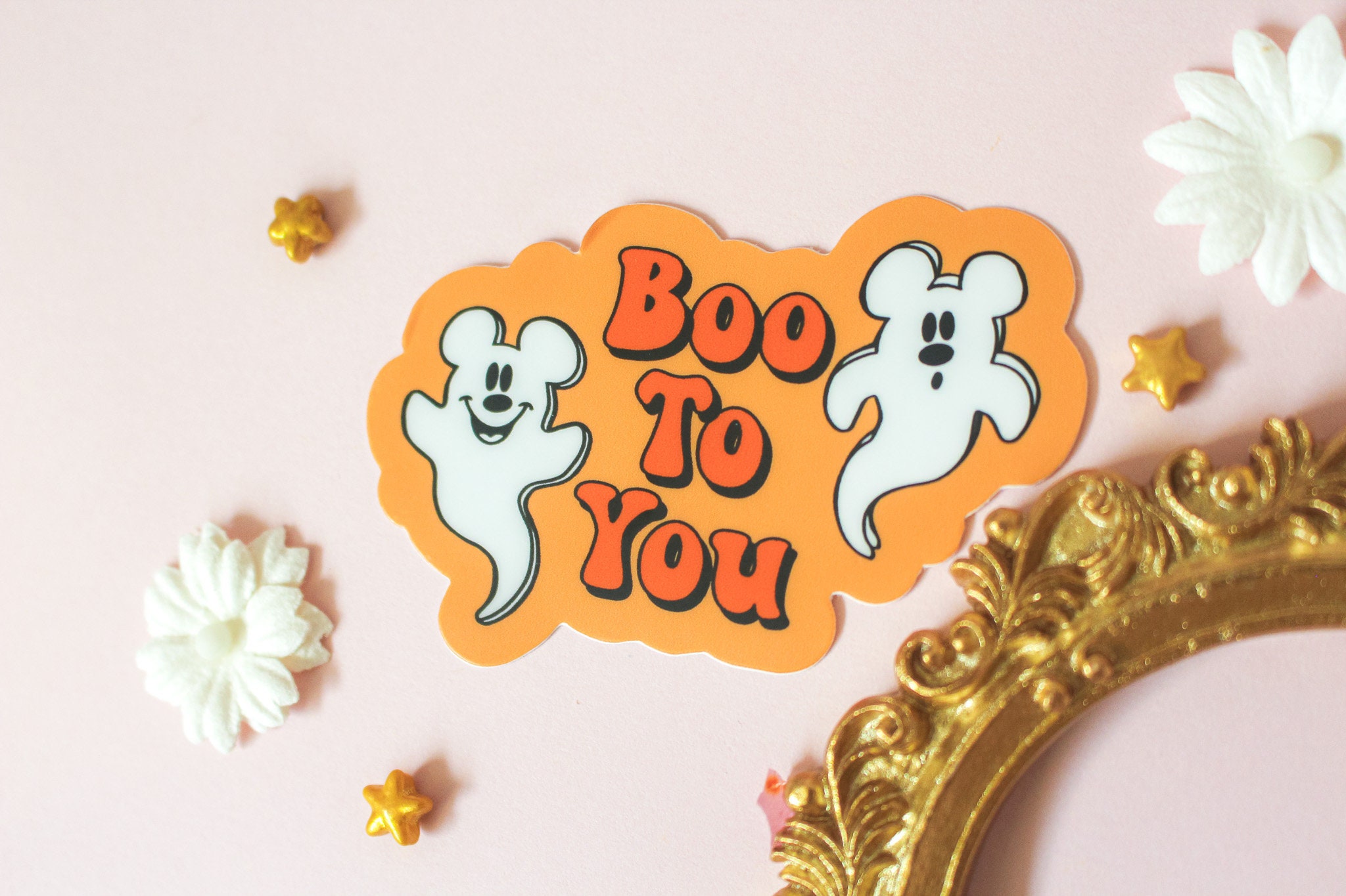 Discover Boo To You Sticker, Disney Halloween, Disney Parks, Waterproof, Vinyl, Laptop, Water bottle, decal, Fall, Ghost