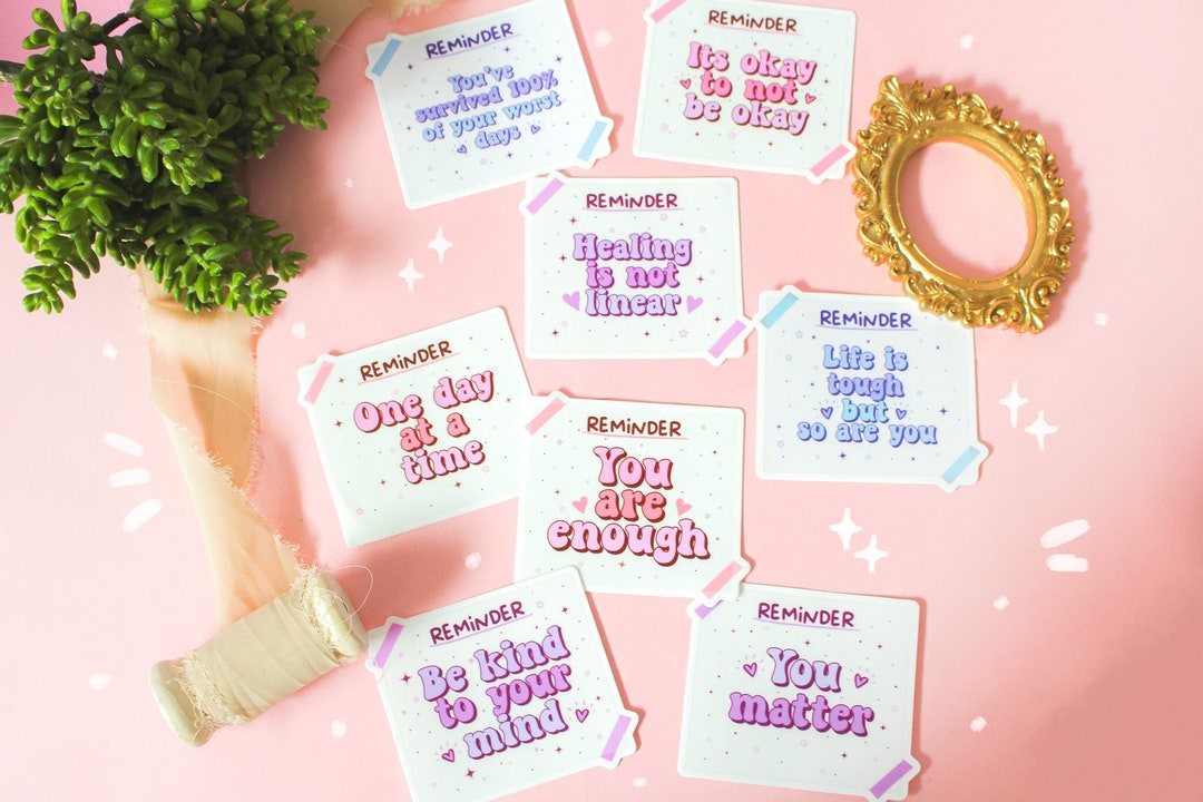 Mental Health Reminder Stickers/ Sticker Note Sticker/ Inspirational ...