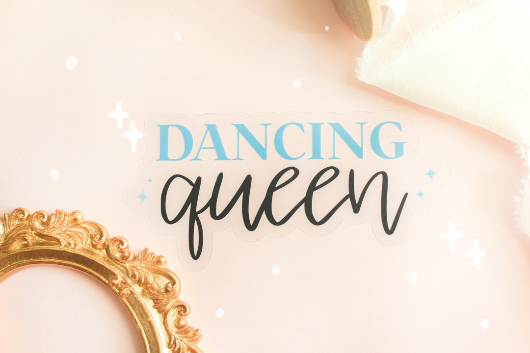 Dancing Queen CLEAR Sticker Abba Lyrics. Mamma Mia. Musical Etsy