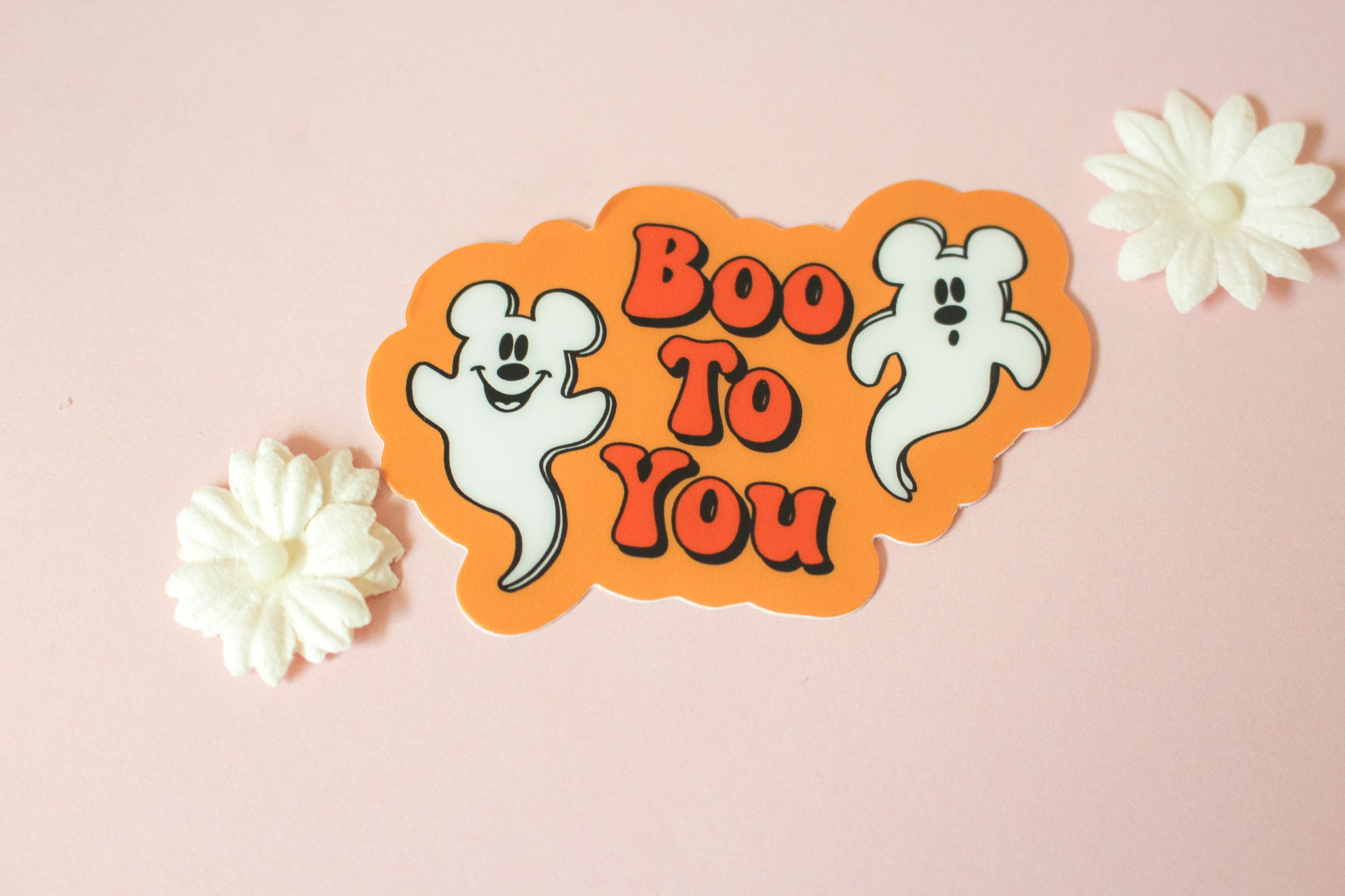Discover Boo To You Sticker, Disney Halloween, Disney Parks, Waterproof, Vinyl, Laptop, Water bottle, decal, Fall, Ghost