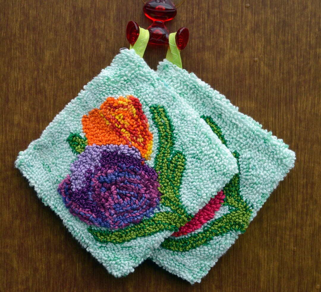 Potholders Kitchen Gift Mother's Day Tulips Dutch Etsy