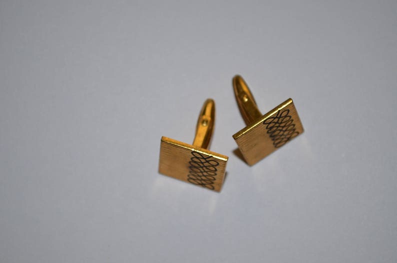 Vintage Goldtone Cufflinks Mens Cufflinks Made in USSR