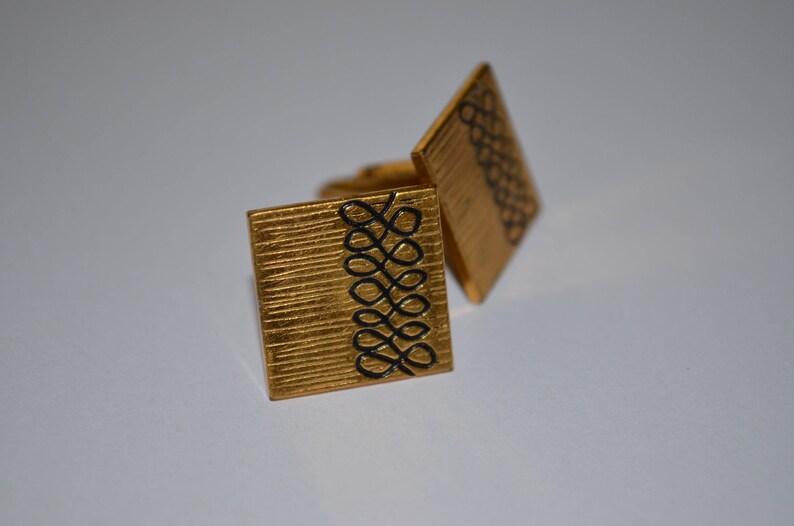 Vintage Goldtone Cufflinks Mens Cufflinks Made in USSR