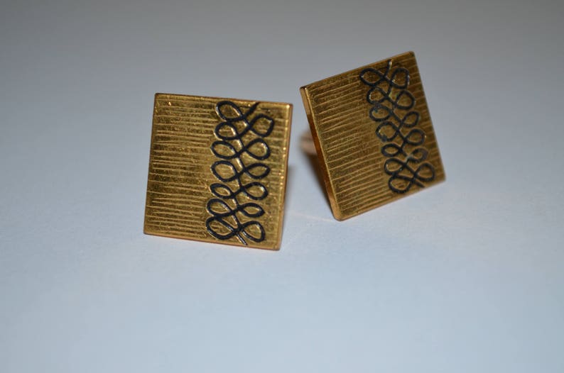 Vintage Goldtone Cufflinks Mens Cufflinks Made in USSR