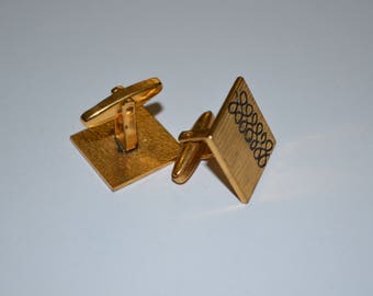Vintage Goldtone Cufflinks Mens Cufflinks Made in USSR