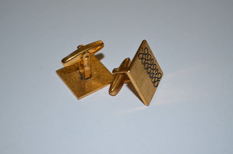 Vintage Goldtone Cufflinks Mens Cufflinks Made in USSR