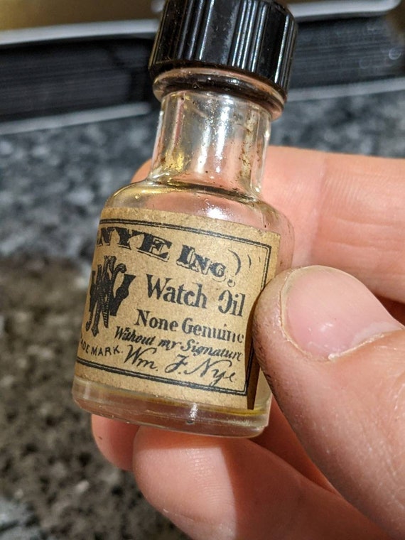 W. F. Nye Inc Superior Watch Oil Bottle Empty New Bedford Mass