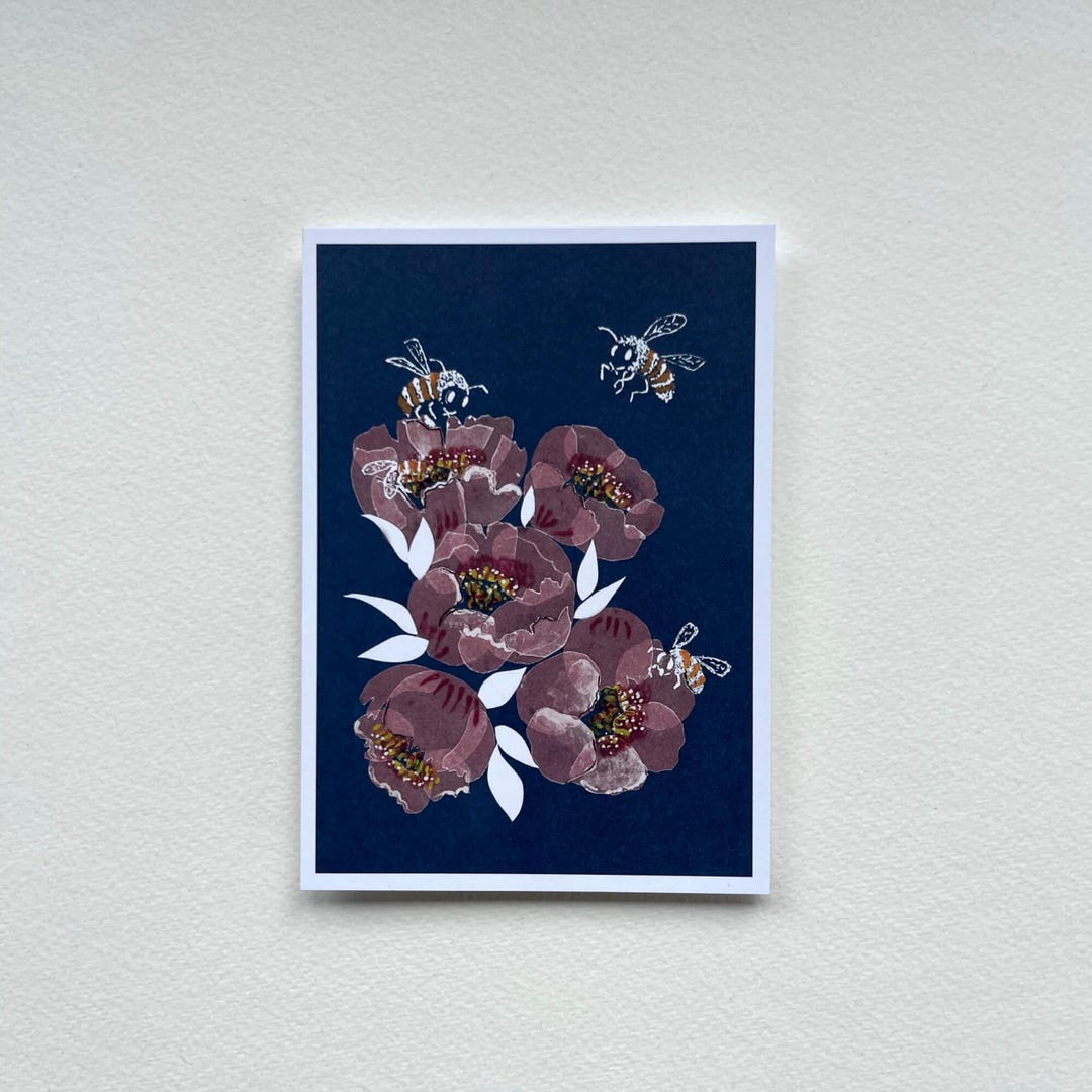 Postcard Bees - Etsy