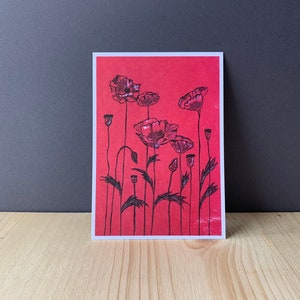 Postkarte Klatschmohn