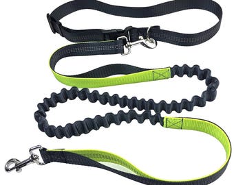 Dog Pawer Hands Free Dog leash,Double Handle for Running, Walking, Hiking