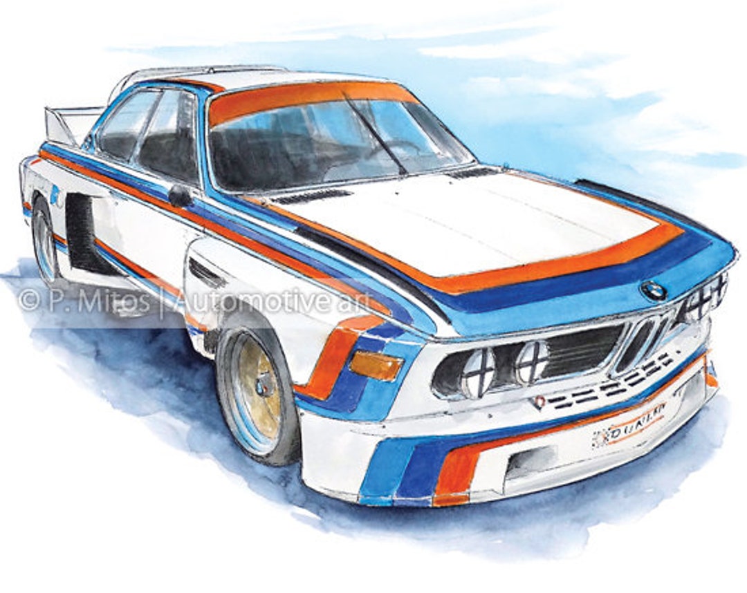 Classic BMW Jägermeiste 3.0 CSL illustration Coffee Mug – GarageProject101