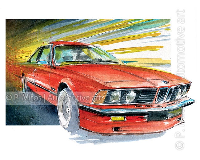 BMW 635 Csi E24 / Classic Car / Vintage Car / Automotive Art