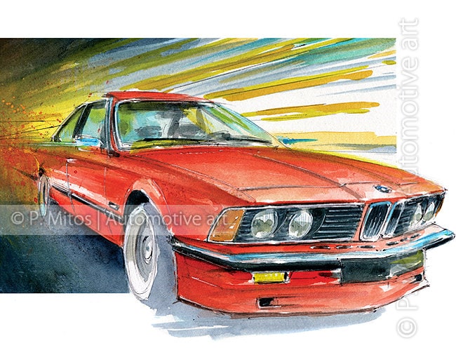 BMW 635 Csi E24 / Classic Car / Vintage Car / Automotive Art