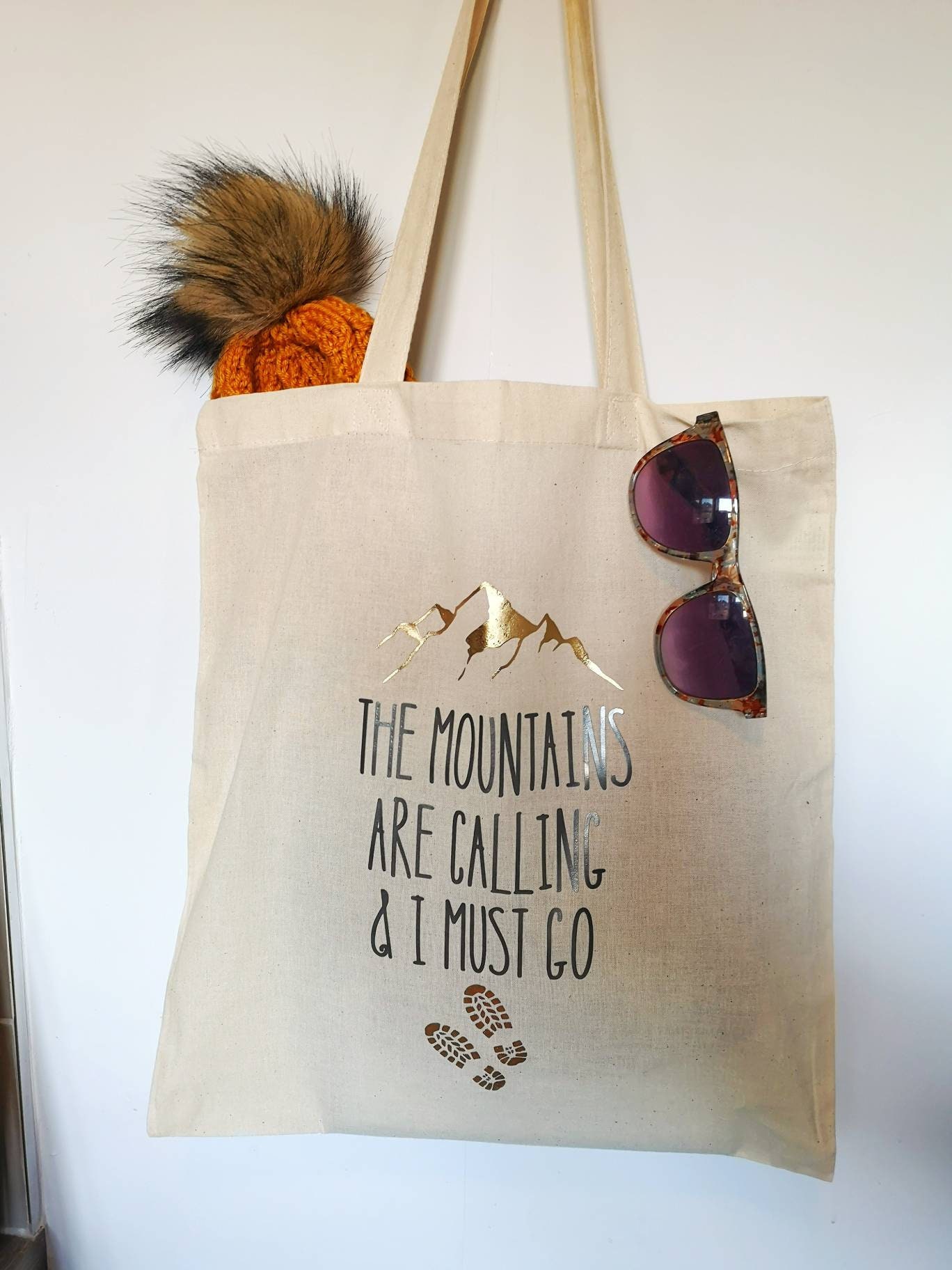 The Mountains Are Calling And I Must Go Tote Bag Etsy