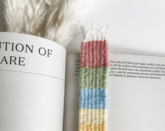 Woven Bookmark - Pastels | minimalist gift | stocking stuffer