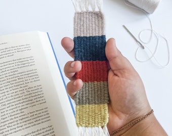 Colourblock Woven Bookmark | minimalist gift | stocking stuffer