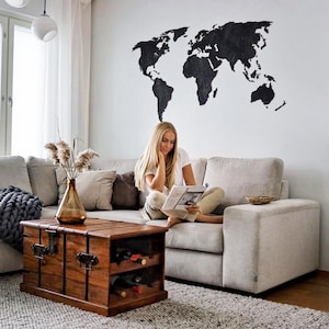 Weltkarte Holz XL