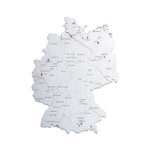 Wooden map of Germany