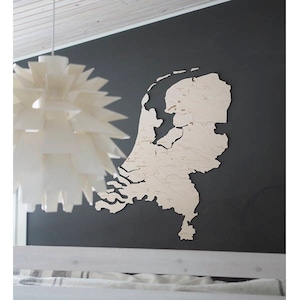 Carte en bois des Pays-Bas