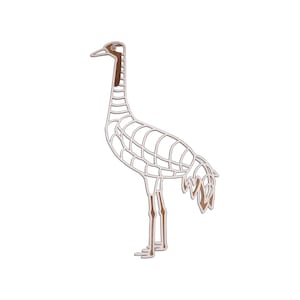 Crane wooden wall art