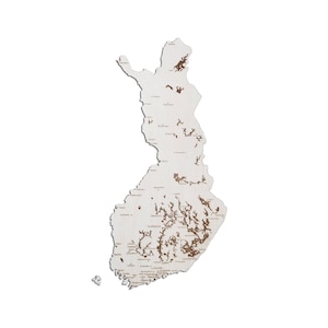 Holzkarte von Finnland