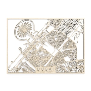 Holz karte von Dubai