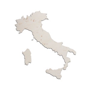 Carte en bois de l'Italie