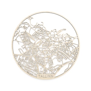 Wooden map of Tallinn