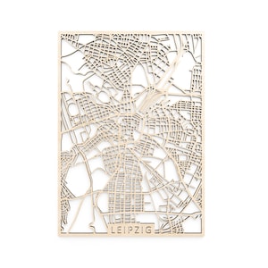 Holzkarte von Leipzig