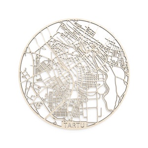 Wooden map of Tartu