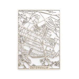 Carte en bois d’Östermalm (Stockholm)