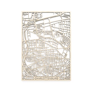 Carte en bois de Berlin Chralottenburg