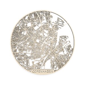 Mapa de madera de Copenhague