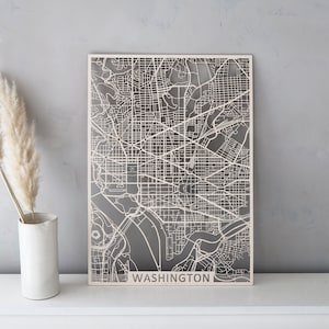 Holzkarte von Washington D.C.