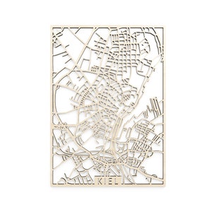 Wooden map of Kiel