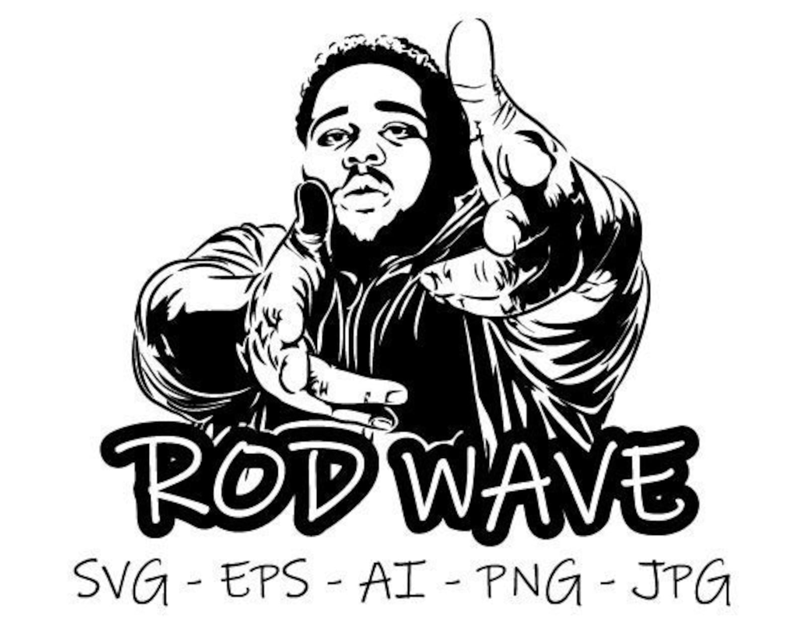 Rod Wave SVG Cutting Files Digital Clip Art Artist Portrait Etsy