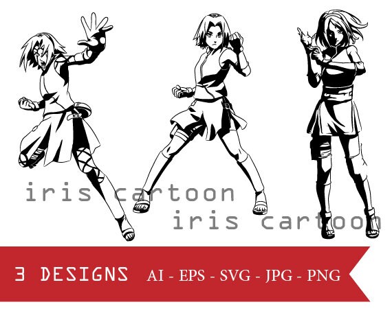 Download Haruno Sakura Svg Commercial Use Svg Anime Svg Digital Etsy