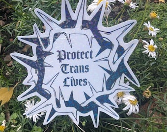 Protect Trans Lives LGBTQ + Aufkleber - Queer Kultur, Aktivismus und Journaling Aufkleber