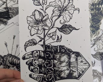 A5 Spieß/Ritter, Mittelalter Illustration Druck - Gothic Haushaltsware und Dekoration