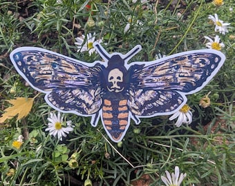 Death Moth Gothic Vinyl-Aufkleber mit holografischem Finish