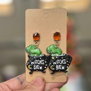 Witches Brew Halloween-oorbellen