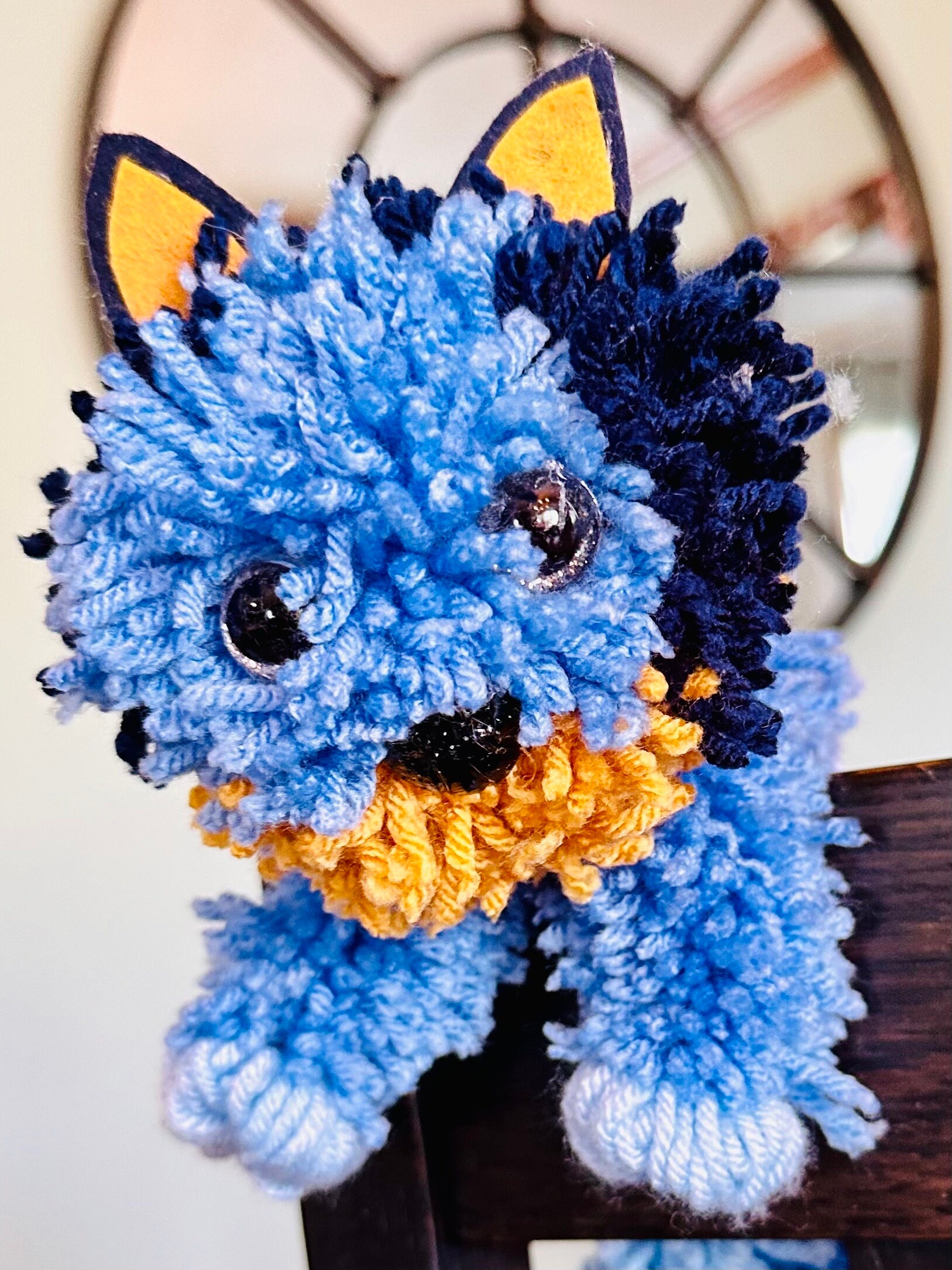 Bluey Yarn Dog Plush Etsy